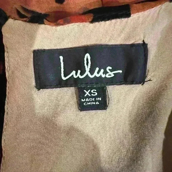 Lulus Black & Orange Dress. Size XS - Picture 7 of 9